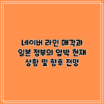 네이버 라인 매각과 일본 정부의 압박: 현재 상황 및 향후 전망
