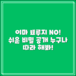 누구나 쉽게 해결하는 이마 뾰루지 비밀