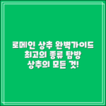 로메인 상추 종류 완벽 가이드