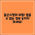 믿을 수 없는 울산시청 홈페이지의 비밀