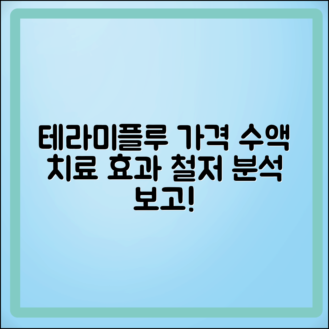 테라미플루 가격과 수액 치료 효과 분석
