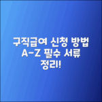 구직급여 대상 서류 및 신청 방법 A to Z 안내