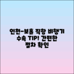 인천-보홀 직항 비행기 수속 절차 가이드