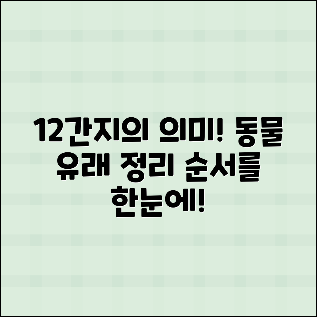 12간지 순서와 의미, 동물 유래 정리하기