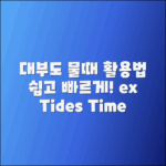 대부도 물때시간표 활용법: 쉽게 보는 방법